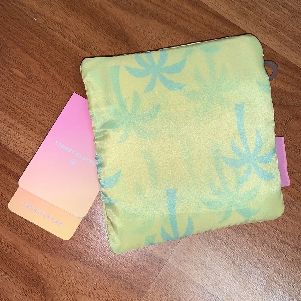 NWT Stoney Clover Lane x Target Reusable Tote Bag Light Yellow/Green Palm Tree - Picture 6 of 6